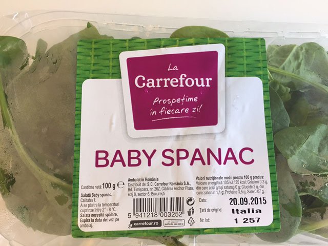 Baby spanac Carrefour