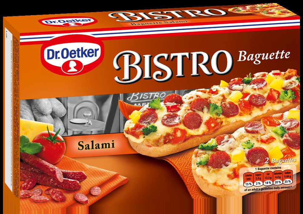Pizza congelata bagheta Diavolo Bistro Dr. Oetker