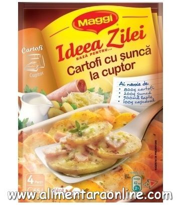 Condimente cartofi cu sunca la cuptor Maggi