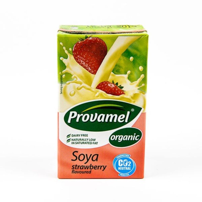 Lapte de soia cu capsuni bio Provamel