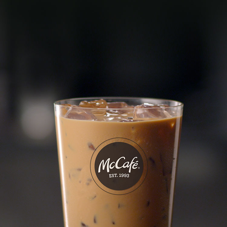 Mcdonalds - Iced Non-Fat Caramel Latte-Med