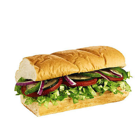 Subway - Veggie Delite - Six Inch-White Bread-American Cheese