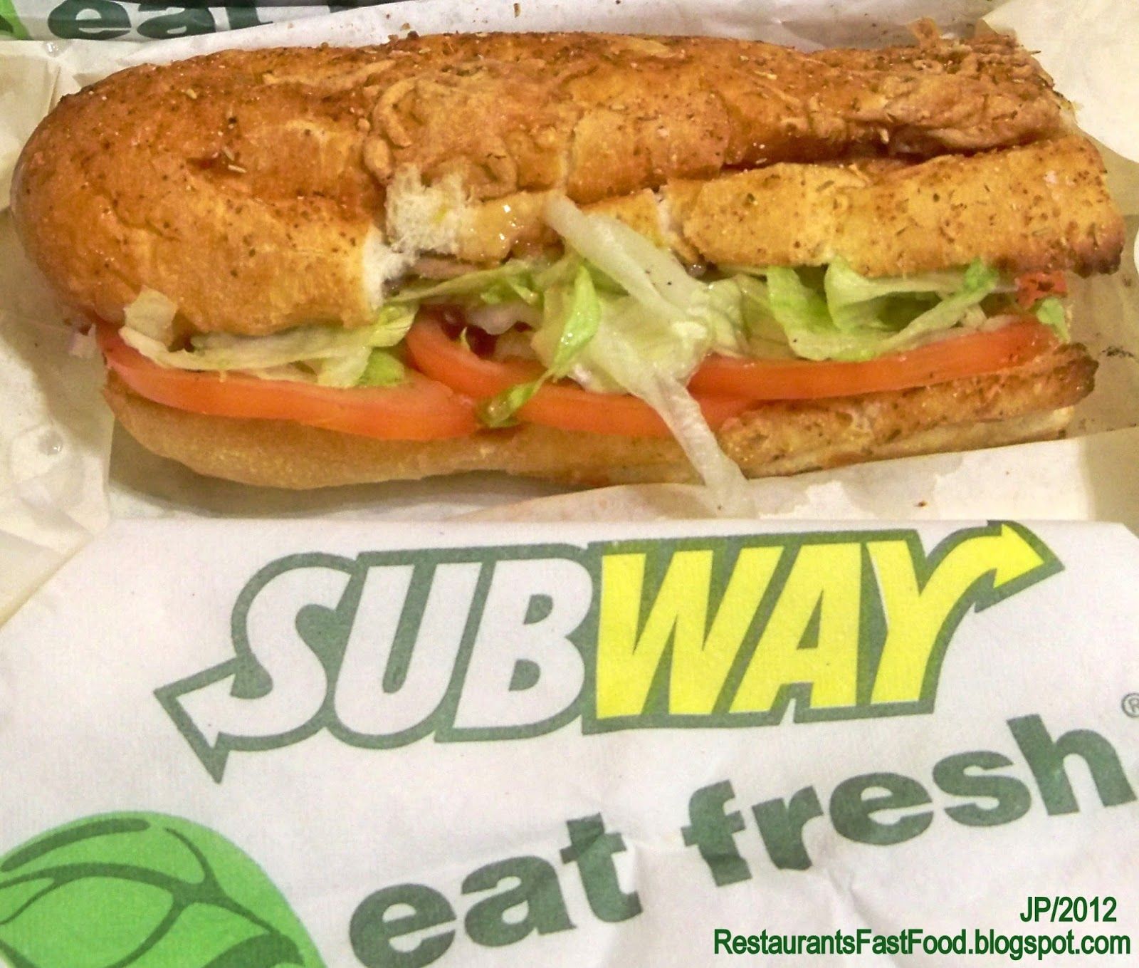 Subway Chicken - Wheat, Pepperjack Cheese, Olives, Tomato, Pickles, Ja