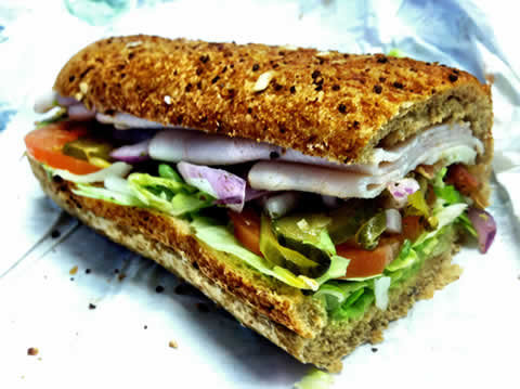 Subway Turkey Sandwich - Just Veggies No Dressing
