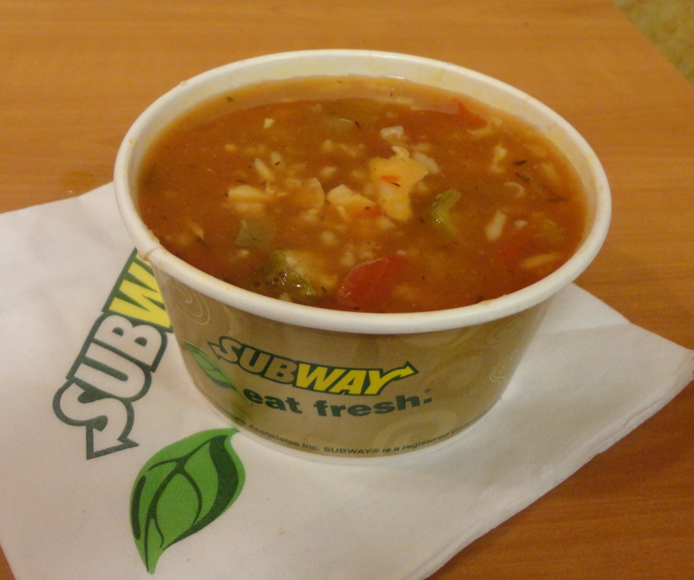 Subway - Creole Chicken Gumbo Soup
