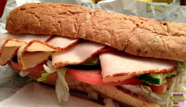 Subway - Turkey on Wheat, American Cheese, Lettuce, Olives, Onions, Pi