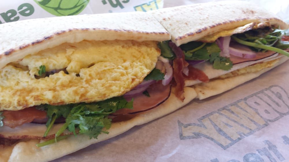 Subway - Breakfast Sandwich - Denver Melt on Flatbread