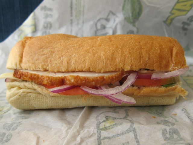 Subway - Turkey Sub, Cheese, All Veggies, Lite Mayo