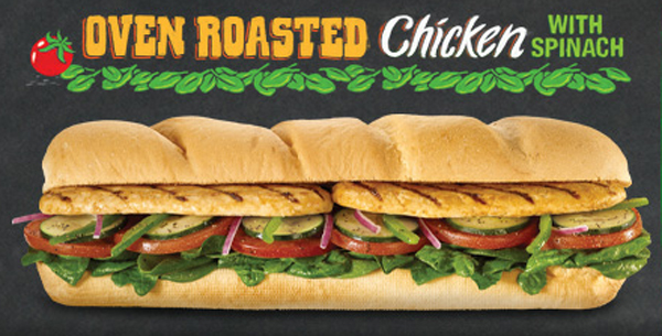 Subway - Footlong Oven Chicken Roasted (Subway Website)