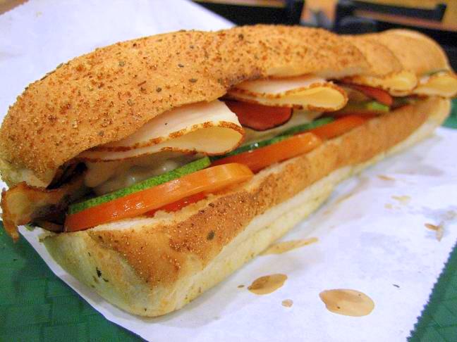 Subway - Turkey and Ham on Parmasean Oregano