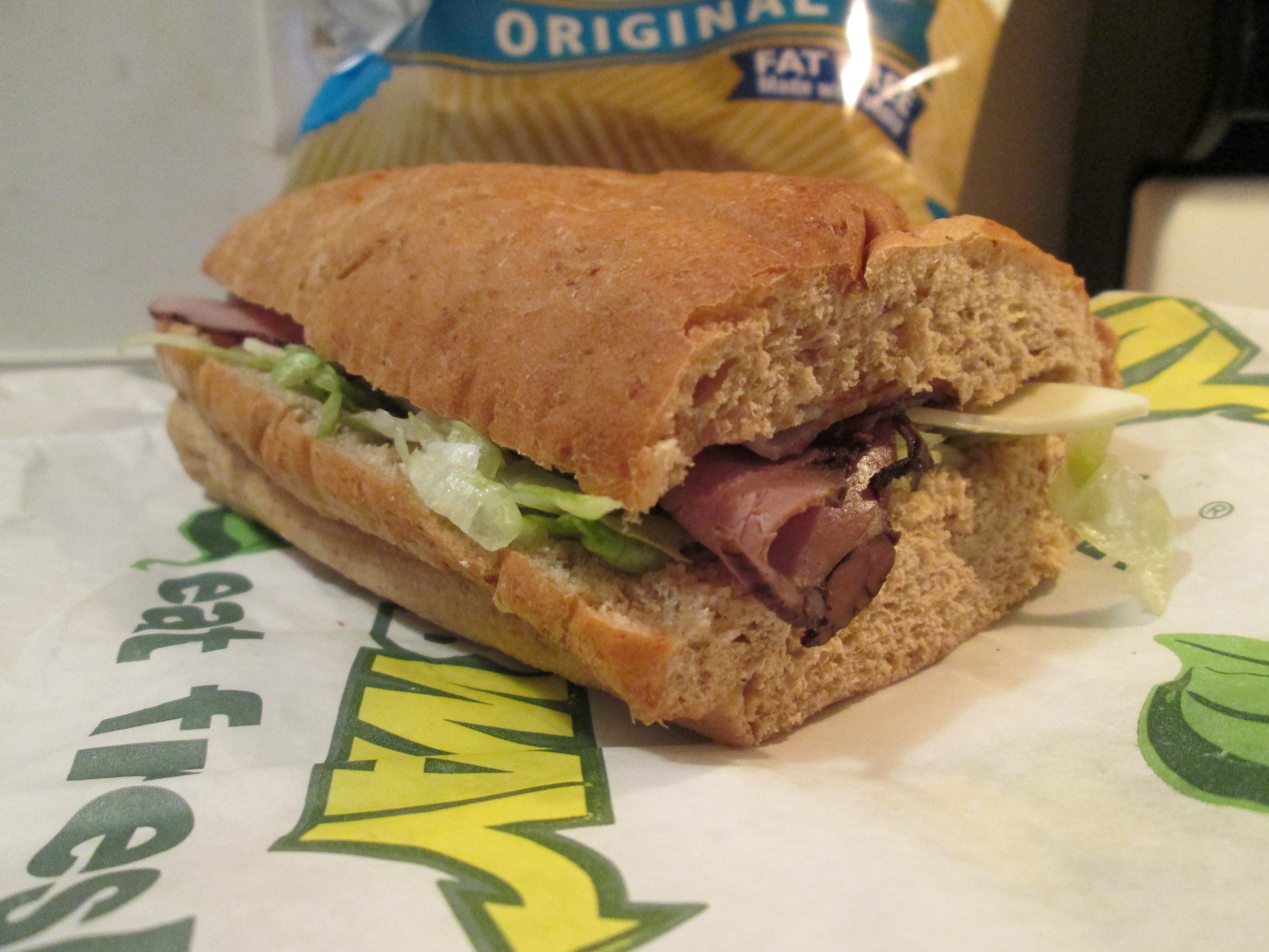 Subway - 6' Black Forest Ham (With Cheddar on Wheat)