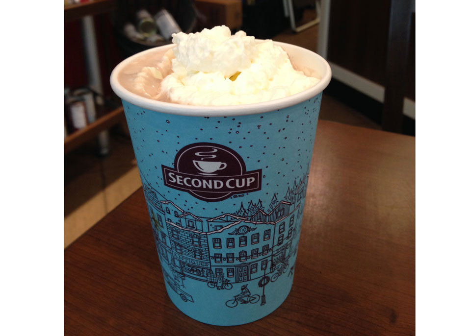 Second Cup - Vanilla Bean Hot Chocolate W/ Whipped Cream