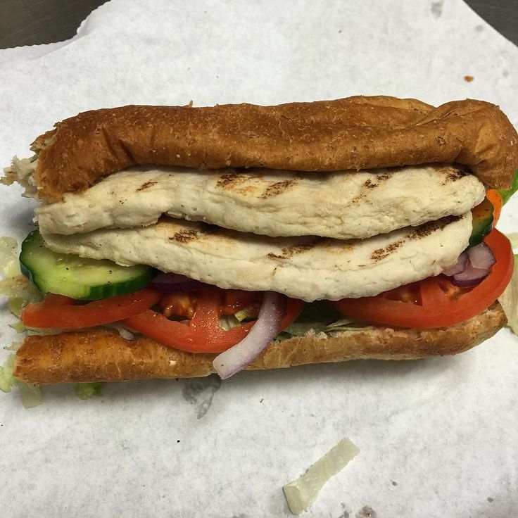 Subway - Oven Roasted Chicken Double Meat on Italian With American Che