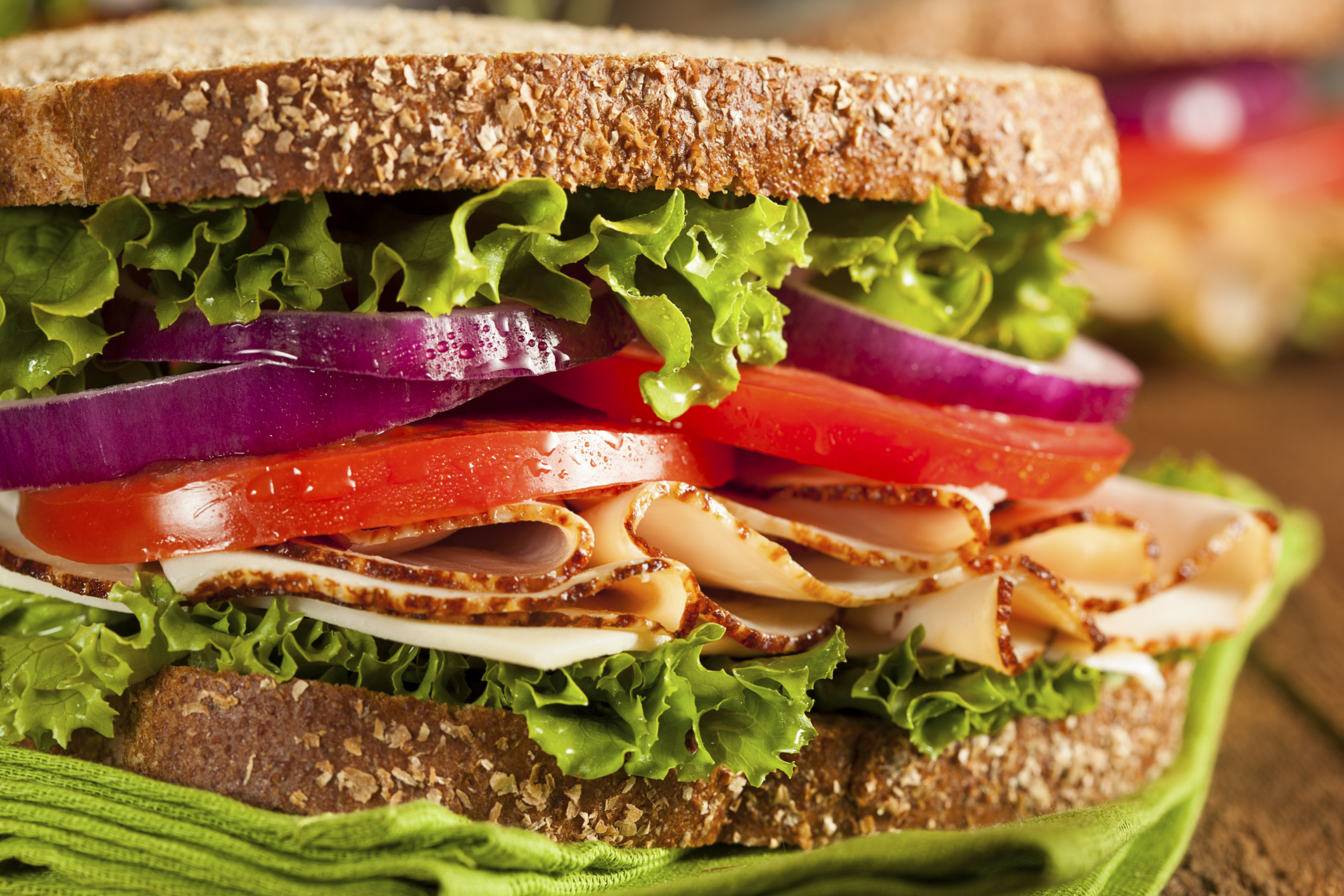 Subway - Turkey/Wheat, Provolone, Lettuce, Pickle, Tom, Onion, Gr Pepp