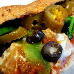 Subway - Club Flatbread W/Provolone, Gr Pepper, Pickles, Olives