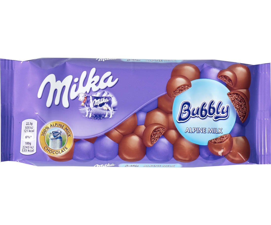 Ciocolata Aerata cu lapte Bubbly 90g Milka