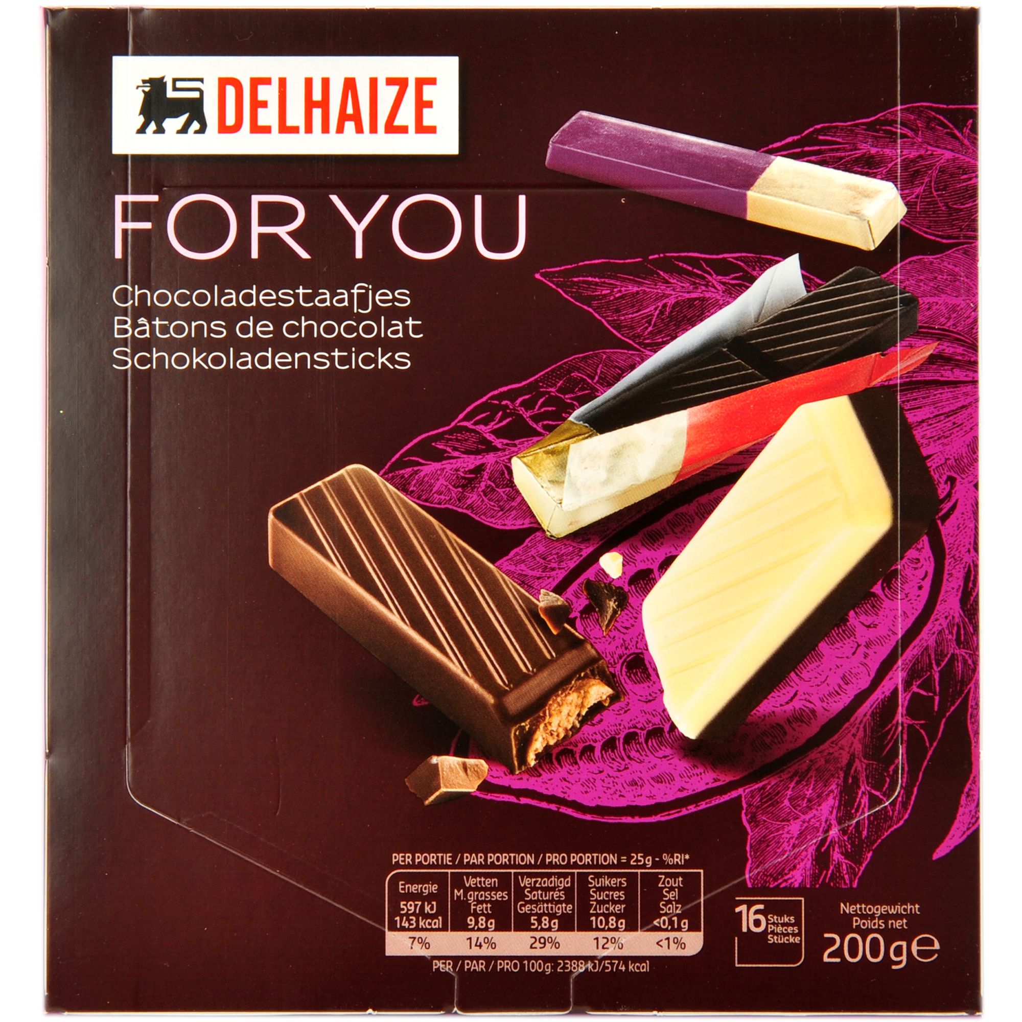 Baton de ciocolata 8 sortimente 200g Delhaize