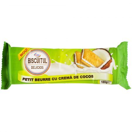 Biscuiti cu crema de fructe de padure Biscuitul delicios 180g RoStar