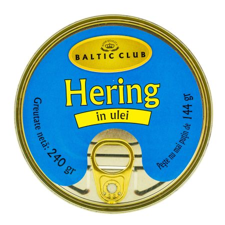 Hering in ulei 240g Baltic Club