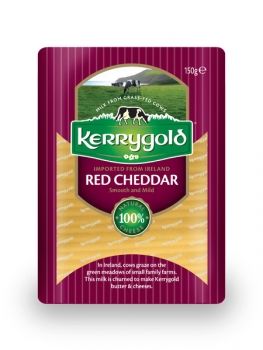 Cheddar felii rosu 150g Kerrygold