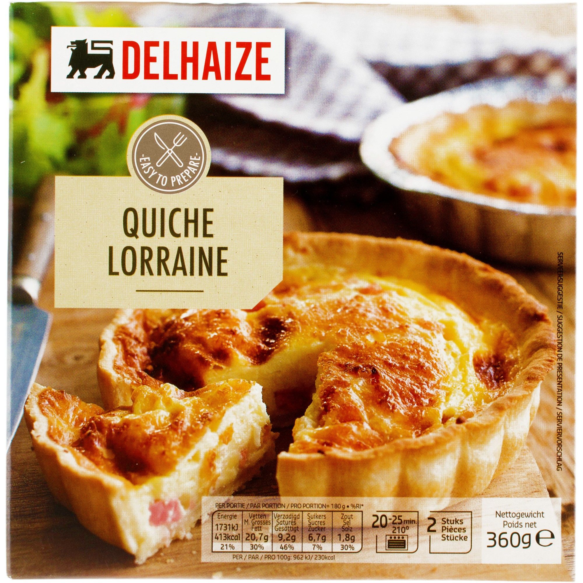 Tarta Quiche Lorrain 360g Delhaize