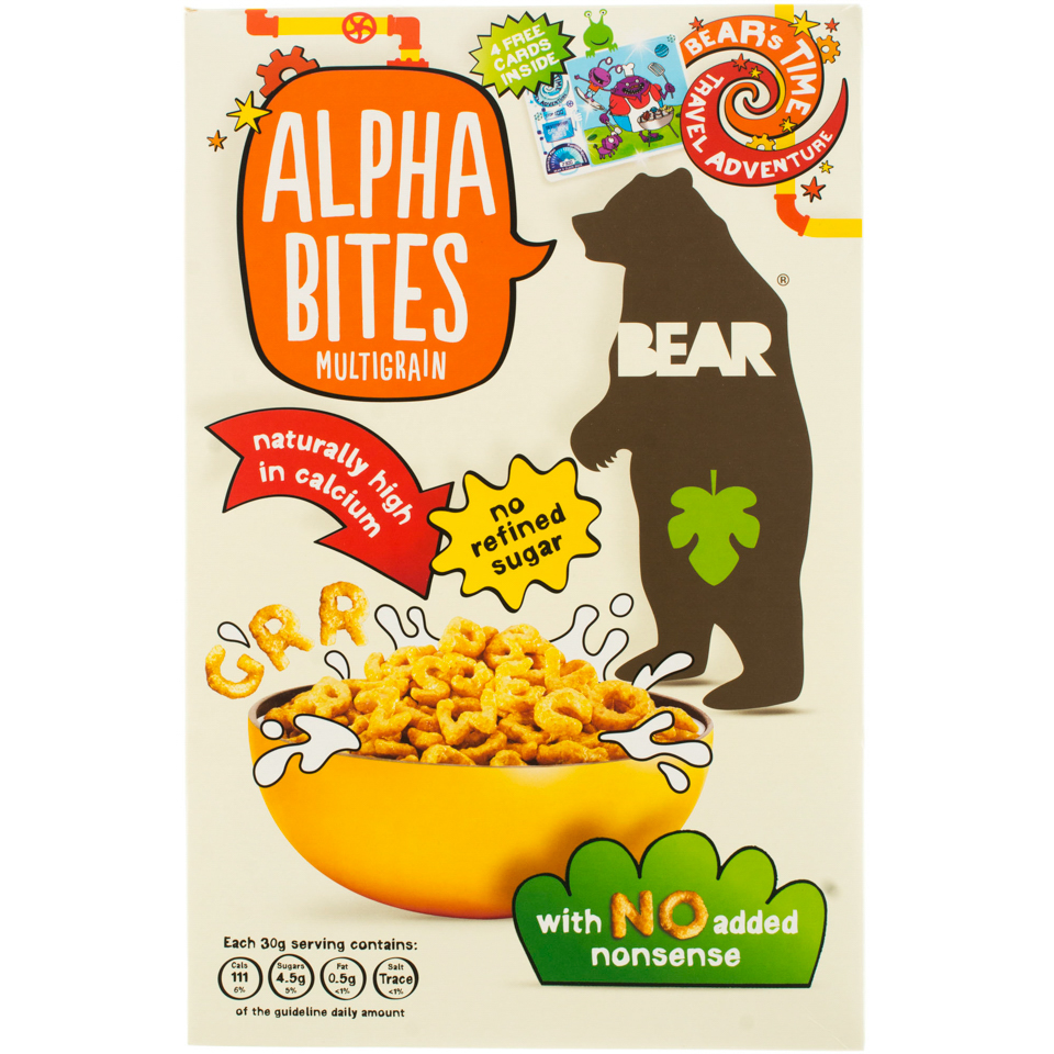 Alfabet din 4 cereale fara zahar 375g Alpha Bites