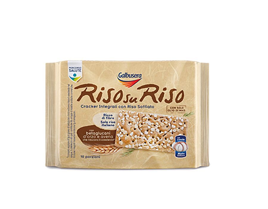 Crackers integral cu orez expandat Riso su Riso 228g Galbusera