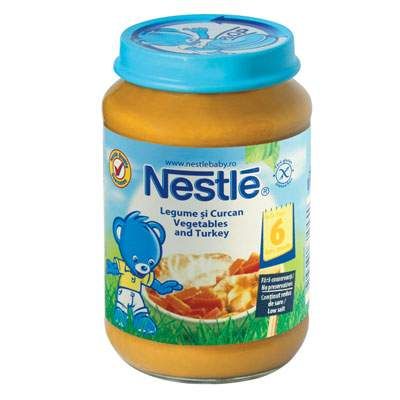 Piure de legume si curcan, Nestle