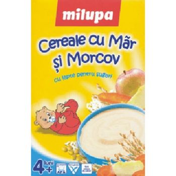 Primele mele cereale cu lapte, mar si carcov - 4 luni, Milupa