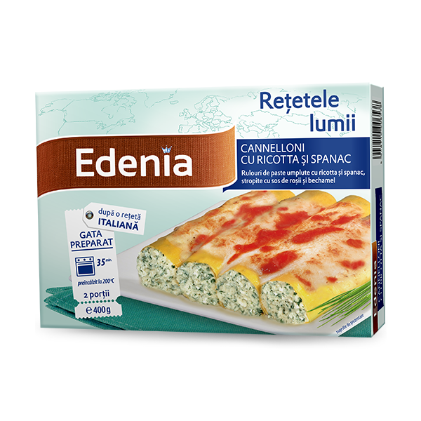 Cannelloni cu ricotta si spanac, Edenia