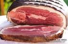 Carne de porc, fumat, jambon (sunca) prelucrat, pulpa, cu os, carne si grasime, neincalzita