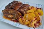 Carne de porc, proaspata, spata, fleica (rulada), cu os, carne si grasime, gatita, fripta
