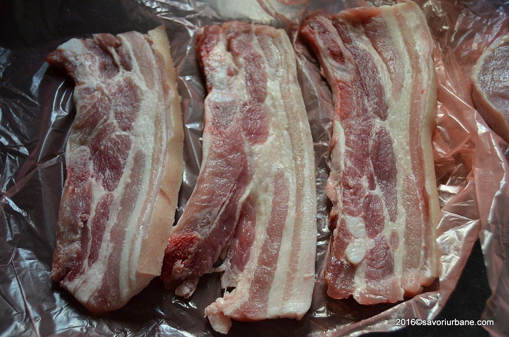 Carne de porc, proaspata, spata, cotlet (feliat), fara os, carne si grasime, crud