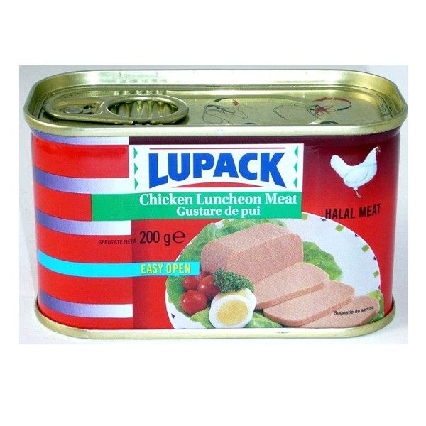 Carne presata pui conserva, Lupack