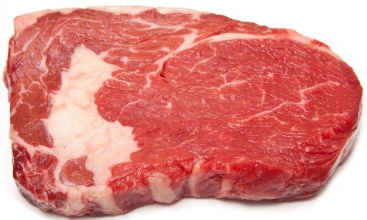Carne de vitel (manzat), rasol posterior (pulpa), carne si grasime, gătit, fript