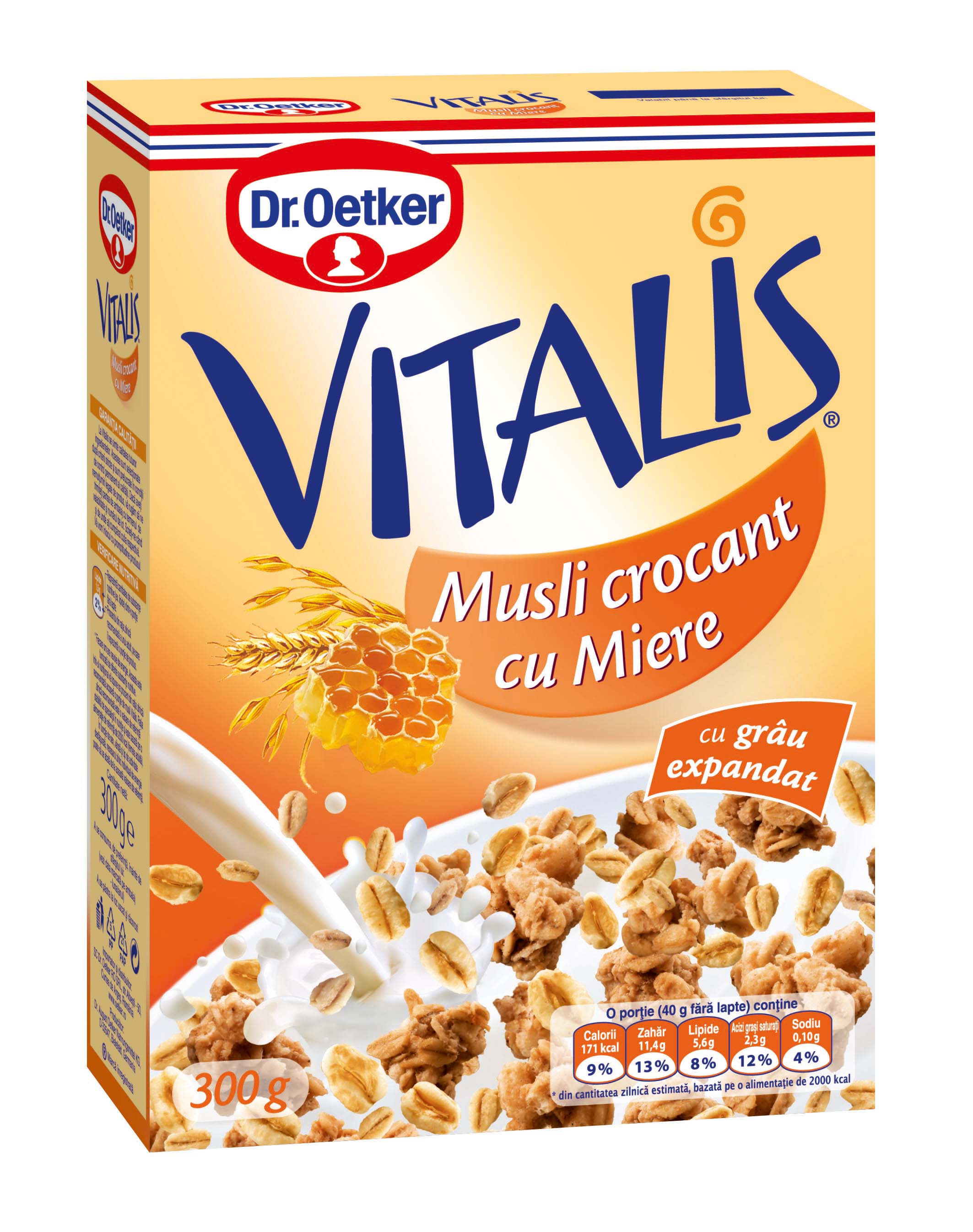 Cereale Musli crocant cu struguri, Vitalis, Dr. Oetker