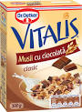 Müsli Vitalis, continut scazut de zahar, cu ciocolata, Dr. Oetker