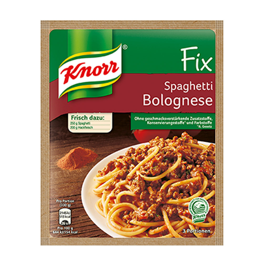 Spaghete bolognese, Knorr
