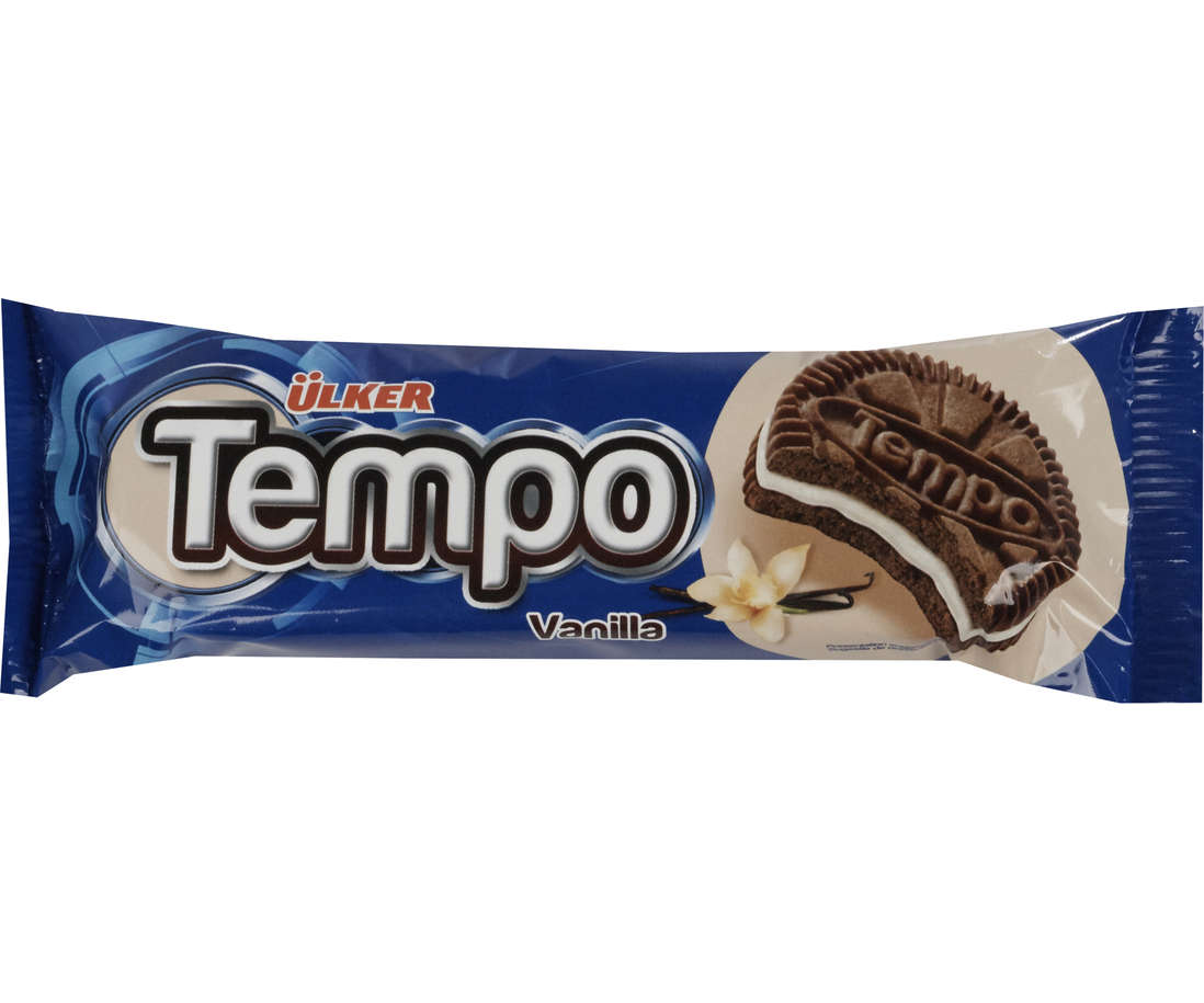Biscuiti cacao cu cremă vanilie, Tempo