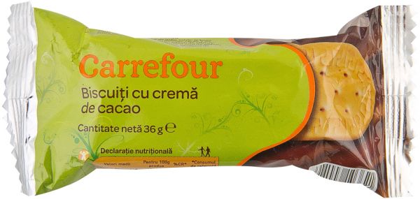 Biscuiti cu crema de ciocolata, Carrefour