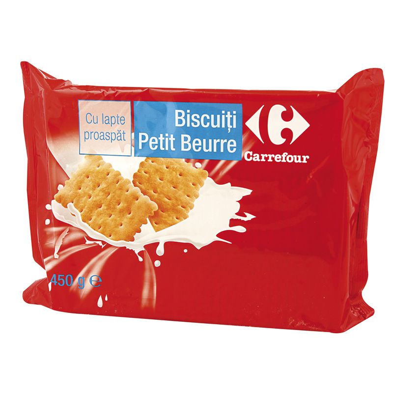 Biscuiti Petit Beure cu lapte proaspat, Carrefour
