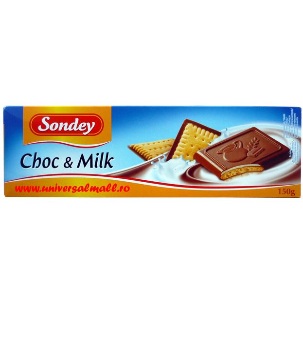 Biscuiti de unt cu ciocolata cu lapte, Sondey