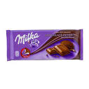 Ciocolata cu lapte din Alpi umpluta cu crema (45%) de ciocolata Mousse, Milka