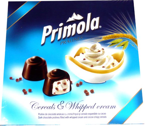 Ciocolata amaruie cu crema frisca si cereale, Primola