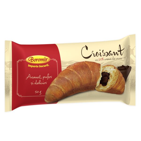 Croissant cu umplutura de ciocolata / cacao, Boromir