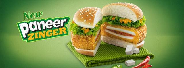 Twister vegetarian sandwich, KFC