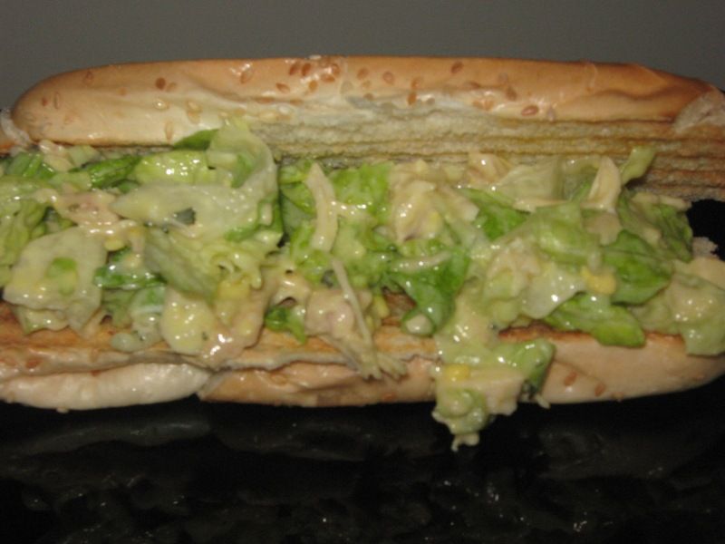 Sandwich Sombrero cu piept de pui, Papa Verde