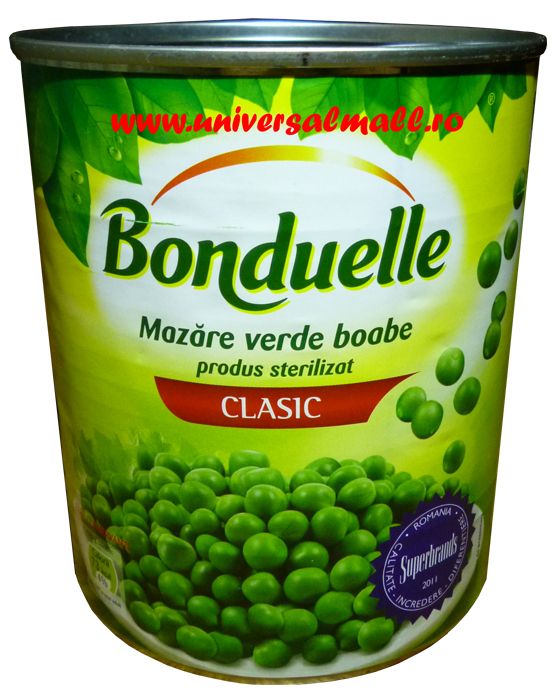 Mazare verde boabe Clasic, produsul sterilizat, Bonduelle