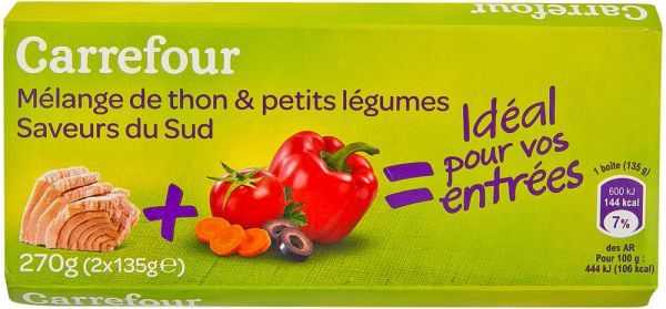 Ton în sos cu legume si masline, Carrefour