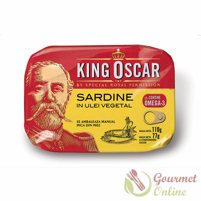 Sardina în ulei vegetal, regele Oscar